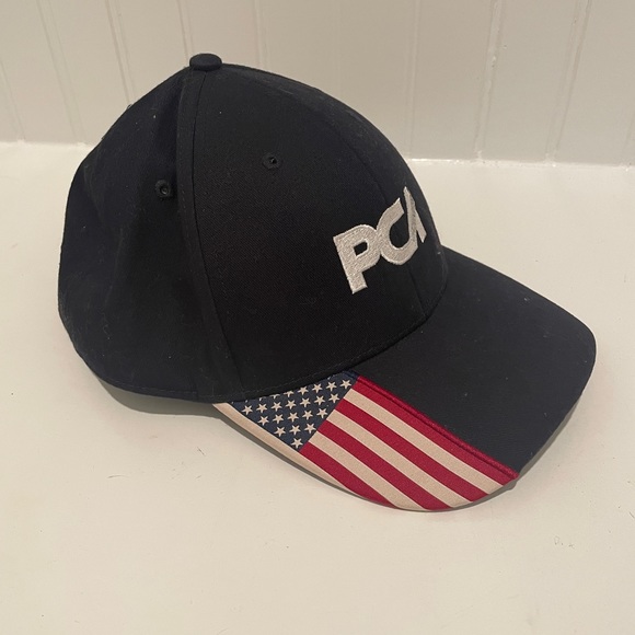 PCA Baseball Hat/Cap Blue With American Flag. No Stains Or Smells. One Size - Picture 2 of 6